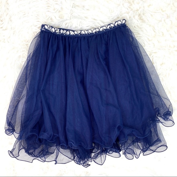 My Michelle Embellished Waist Mesh Mini Skirt 3 - Picture 2 of 8